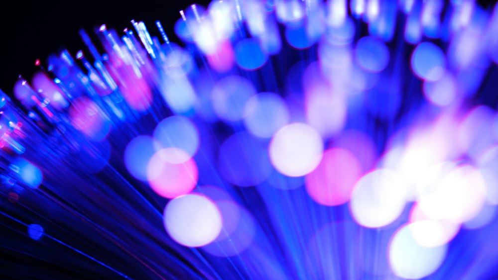 Fiber optic cables carrying data